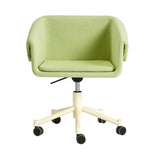 Collar Chair with Cushion: Swivel Gaslift + Crema Matt Lacquered 