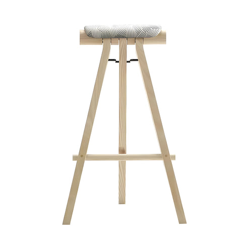 Perigallo Stool: Natural Ash + Stocked: Razzle dazzle 116