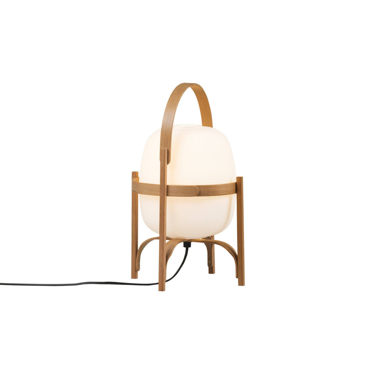 Cestita Table Lamp: White Opal Glass