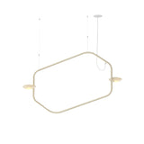 Palindrome Single Pendant: 2 Heads + Satin Brass