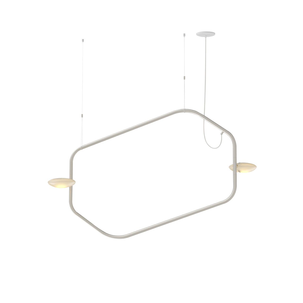 Palindrome Single Pendant: 2 Heads + Satin Nickel