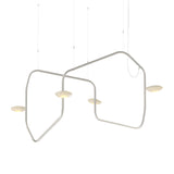 Palindrome Single Pendant: 4 Heads + Satin Nickel