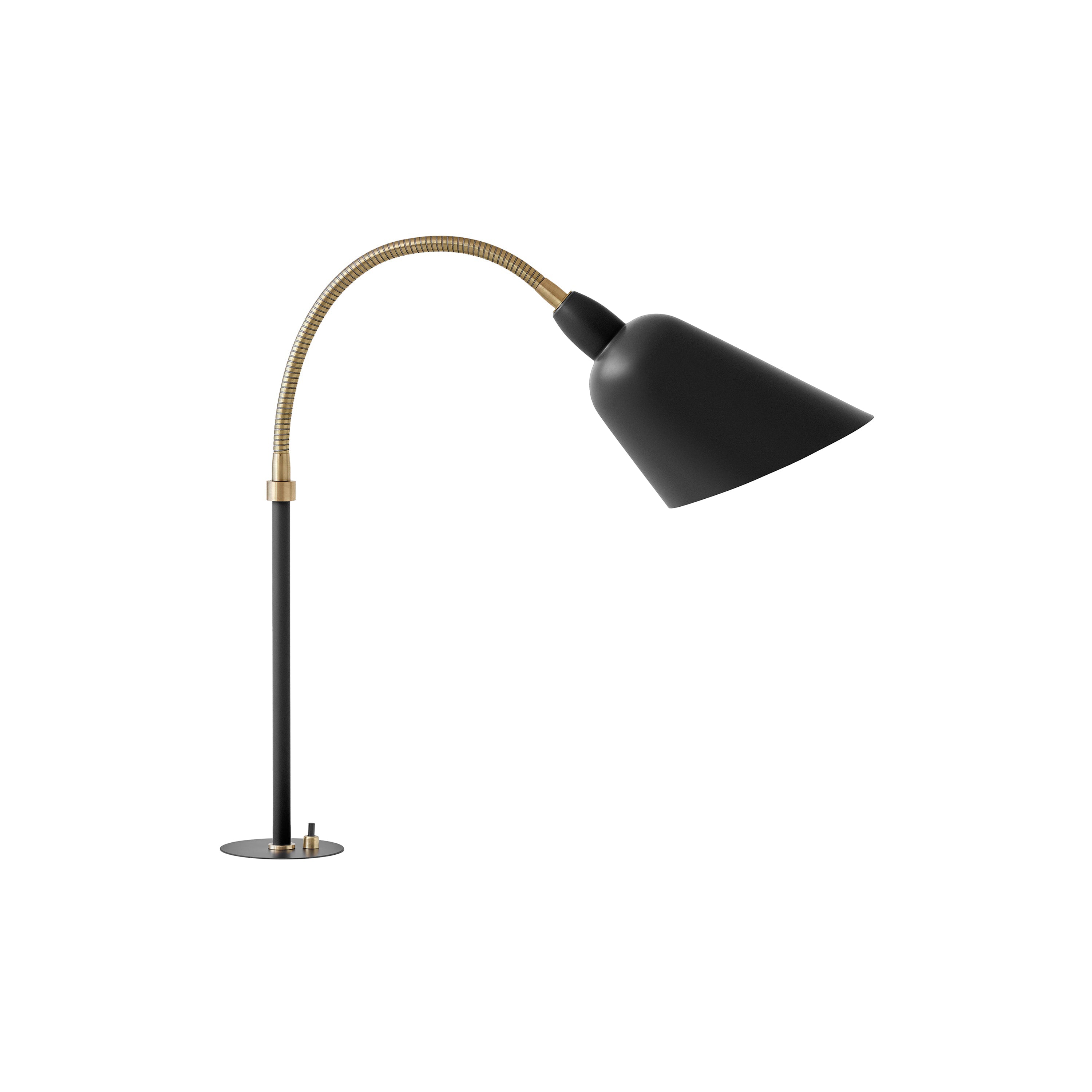 Bellevue Fixed Table Lamp + Switch AJ11: Satin Polished Brass + Black
