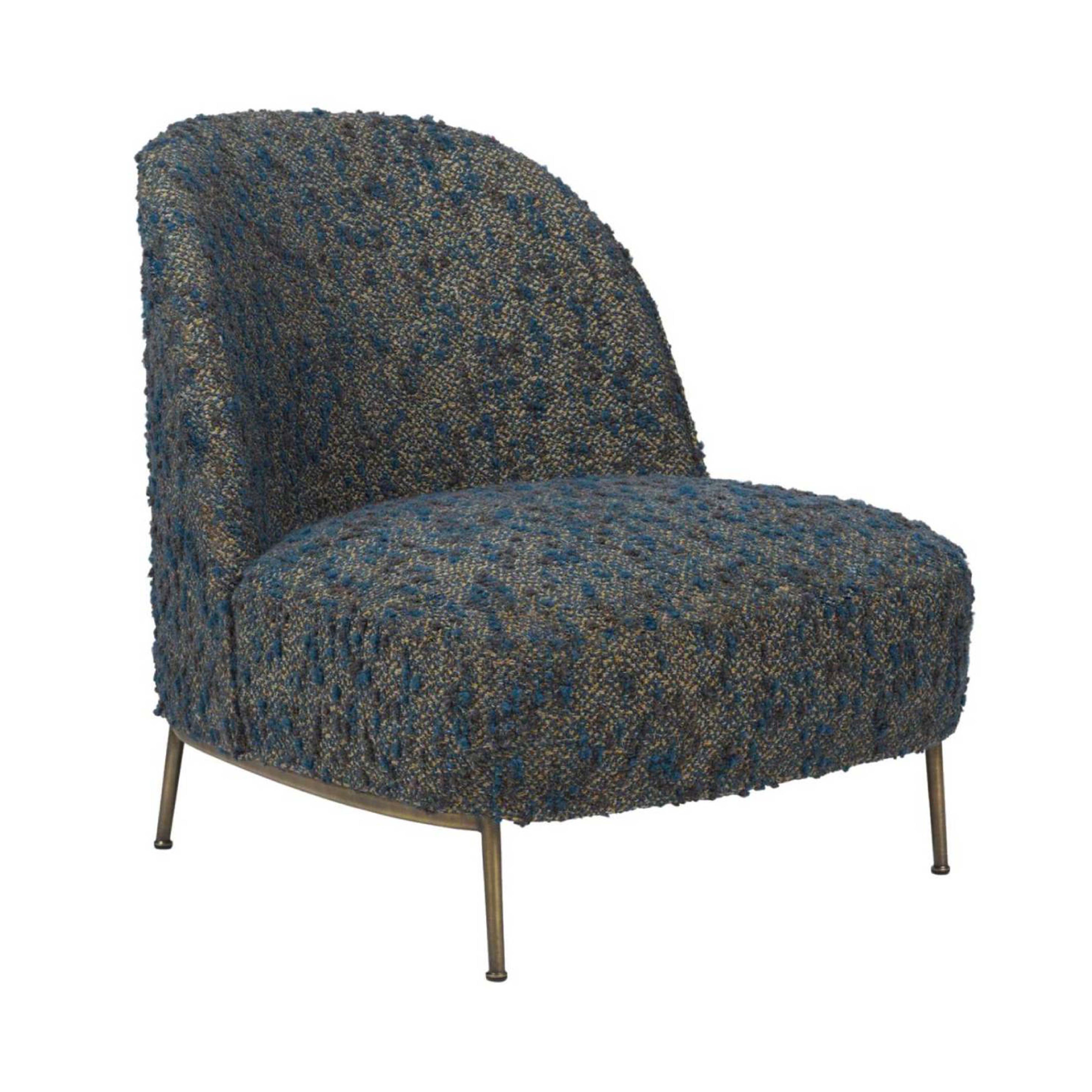 Sejour Lounge Chair: Brass Semi Matt
