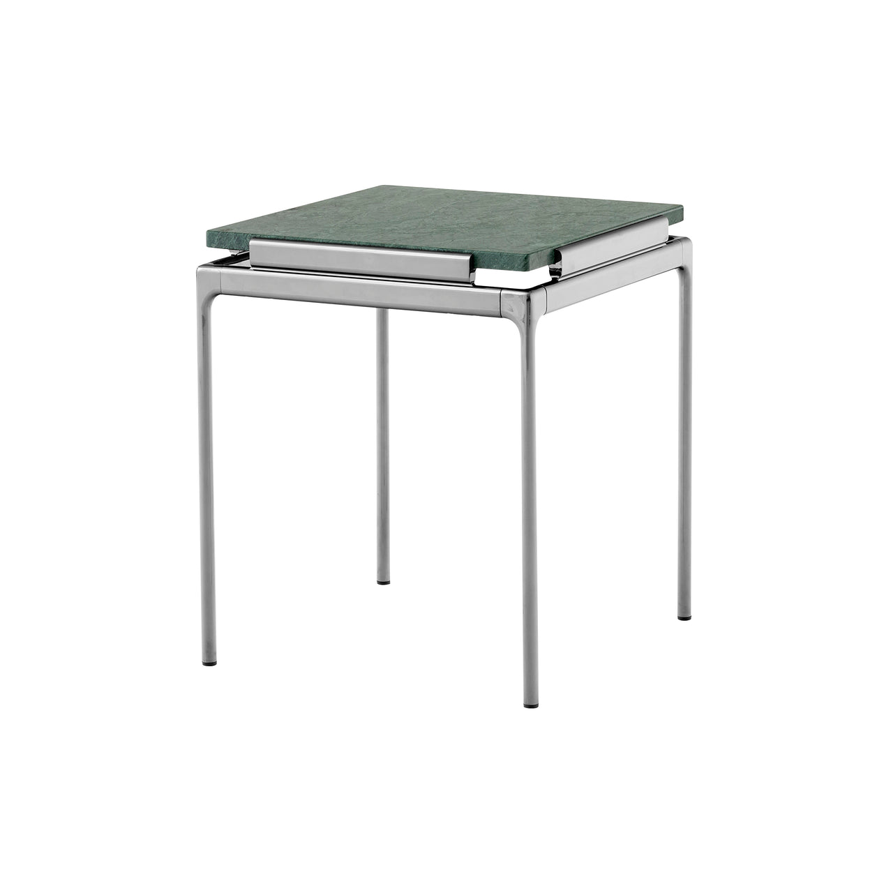 Sett Side Table LN11: Marble + Verde Guatemala Marble