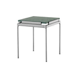Sett Side Table LN11: Marble + Verde Guatemala Marble