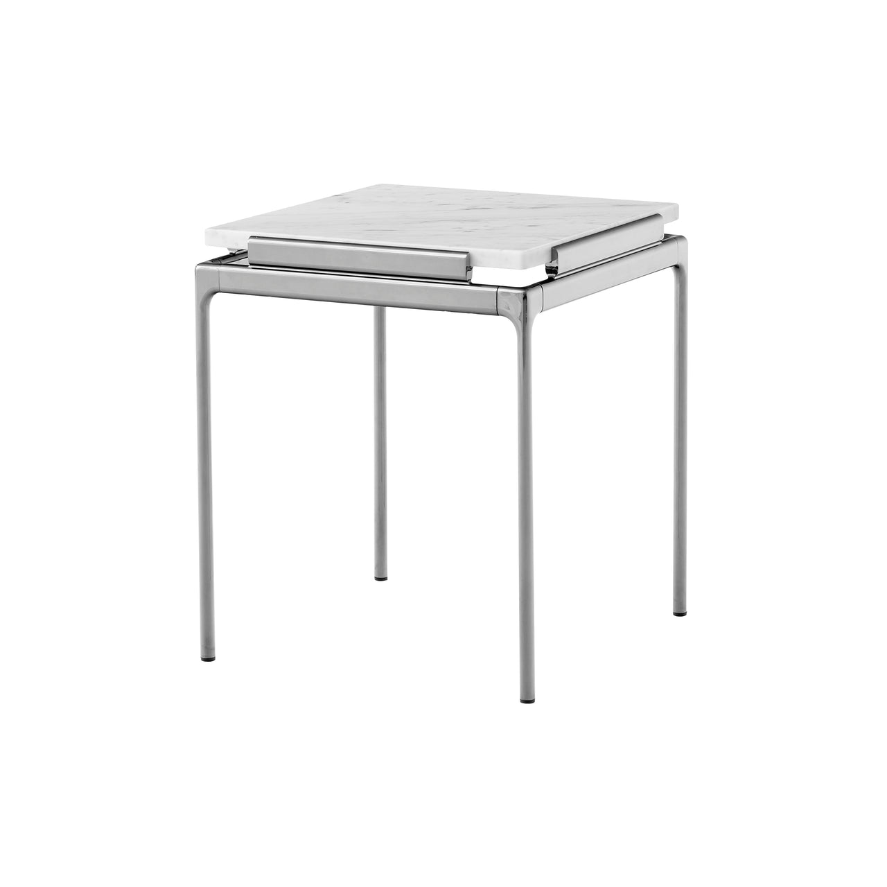 Sett Side Table LN11: Marble + Bianco Carrara Marble