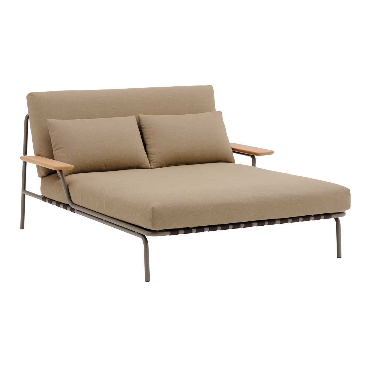 Settle Lounge Bed: With Armrest + Ribbed Weave 5