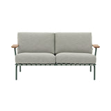 Settle Sofa: 2 Seater + With Armrest + Dark Green + Ribbed Weave