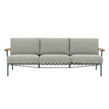 Settle Sofa: 3 Seater + With Armrest + Dark Green + Ribbed Weave