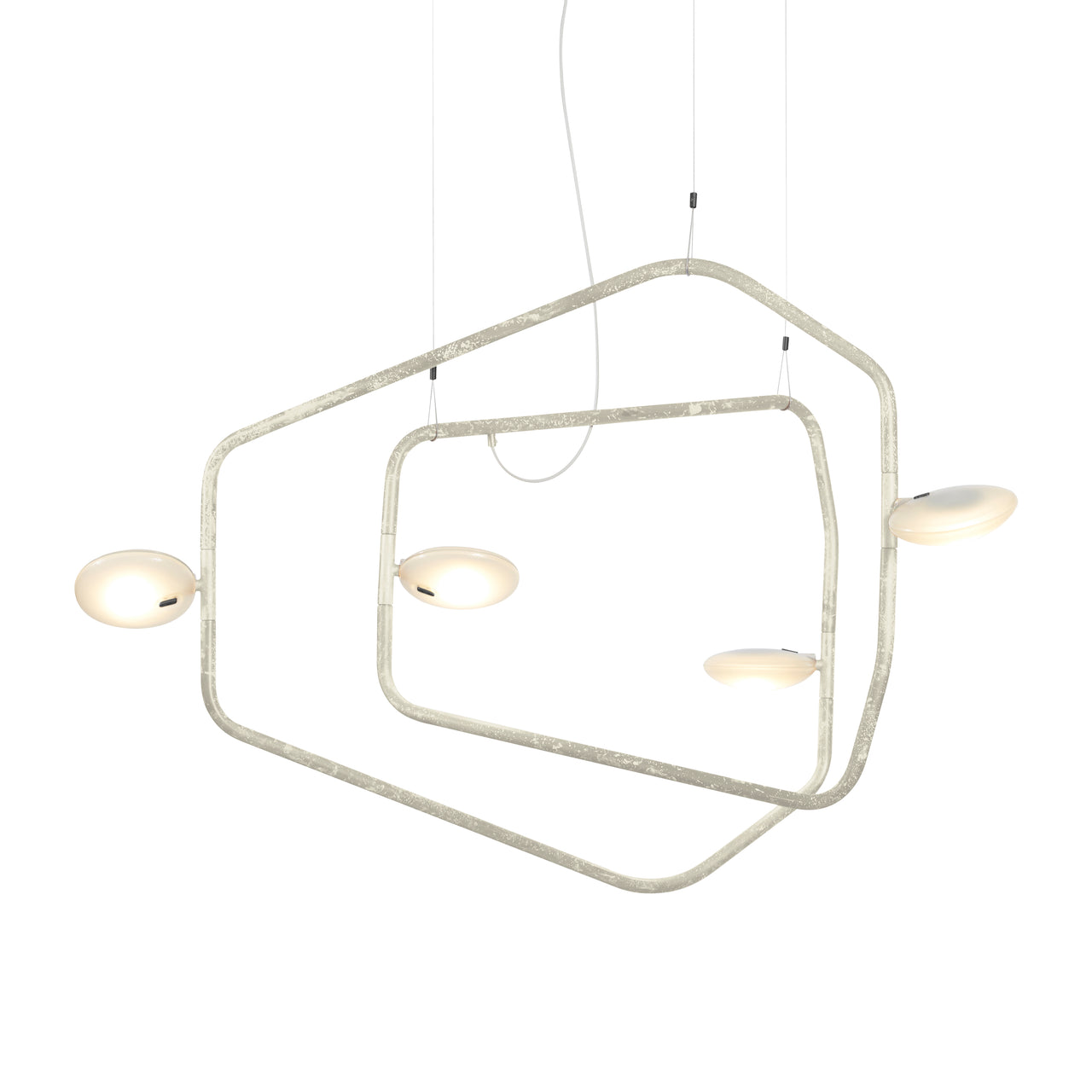 Palindrome Single Pendant: 4 Heads + Silk Grey