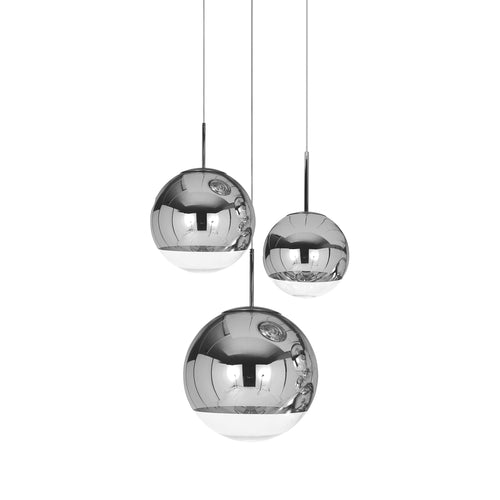 Mirror Ball Round Pendant System: Silver
