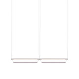 Tier 100 Horizontal Pendant Light: 2H + Anodized Silver + Amethyst