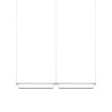 Tier 100 Horizontal Pendant Light: 2H + Anodized Silver + Emerald 