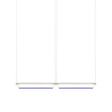 Tier 100 Horizontal Pendant Light: 2H + Anodized Silver + Sapphire