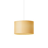 Sisisi Cilindricas PT2 Pendant Lamp: Stitched Beige Parchment + White