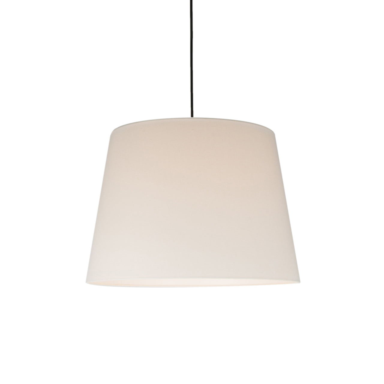 Sísísí Cónicas GT1 Pendant Lamp: White Linen + Black