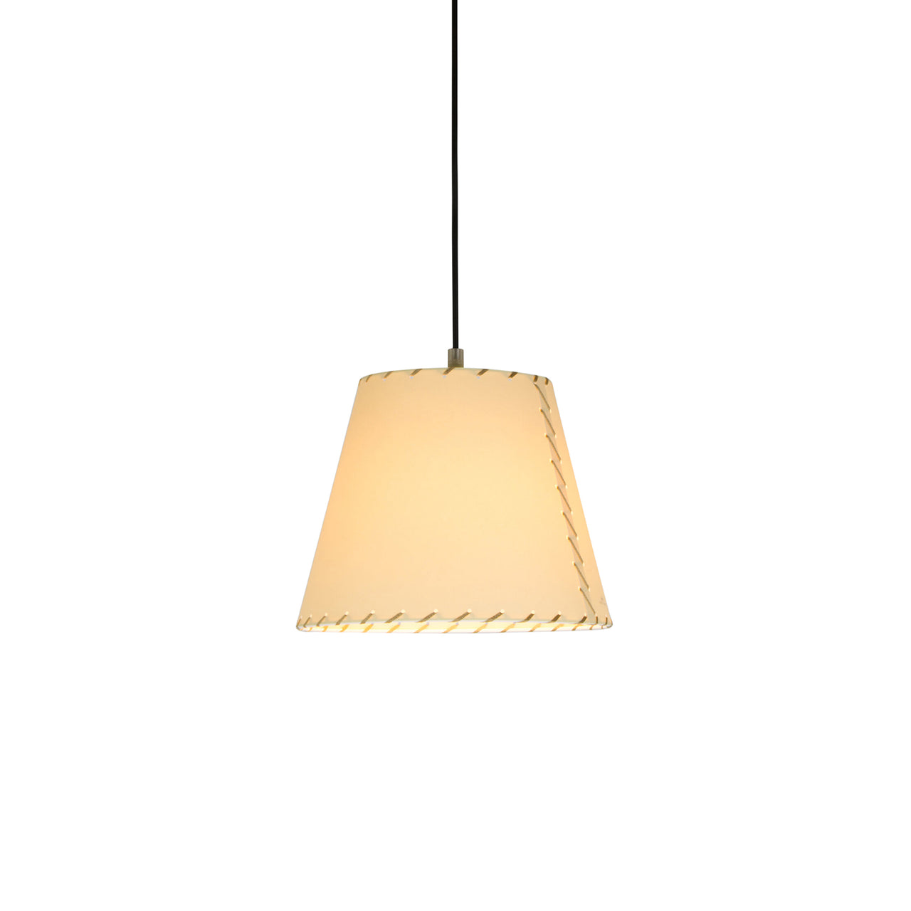 Sísísí Cónicas MT1 Pendant Lamp: Stitched Beige Parchment + Black