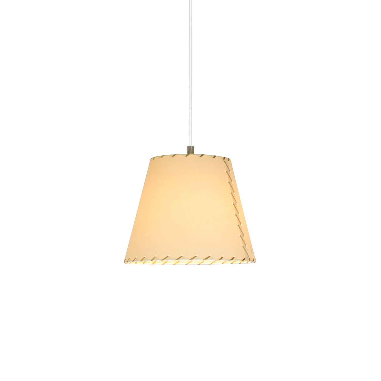 Sísísí Cónicas MT1 Pendant Lamp: Stitched Beige Parchment + White