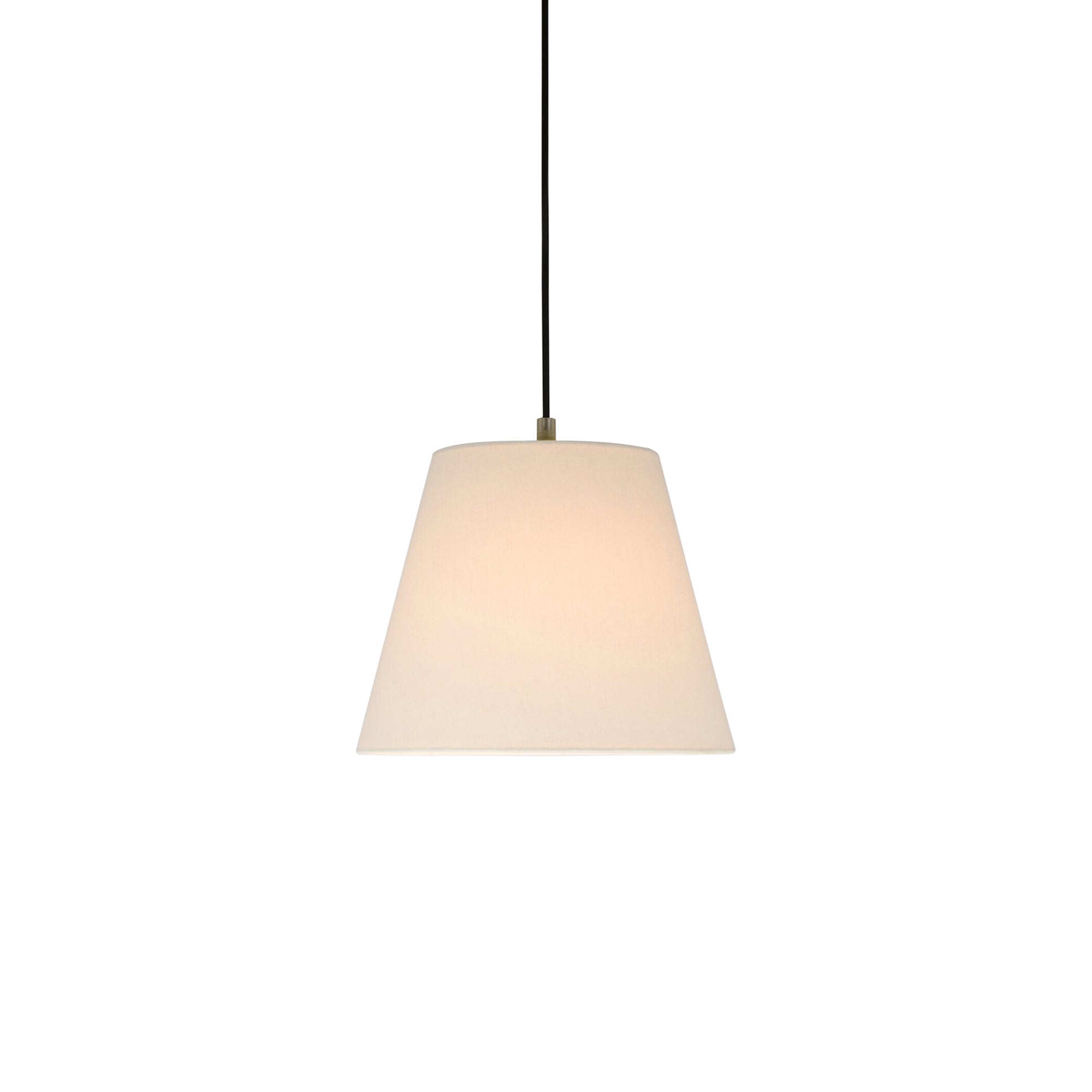 Sísísí Cónicas MT1 Pendant Lamp: White Linen + Black