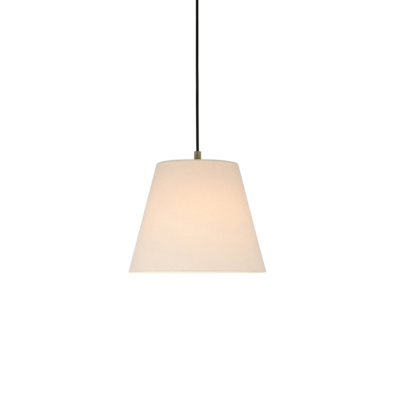 Sísísí Cónicas MT1 Pendant Lamp: White Linen + Black