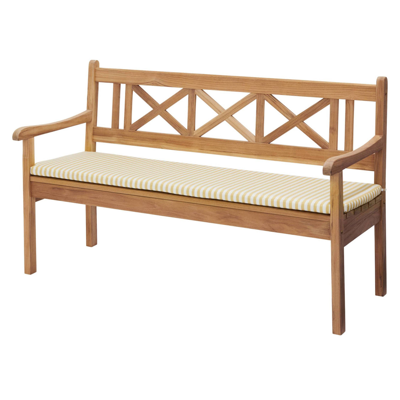 Skagen Bench: With Golden Yellow Stripe Cushion