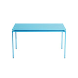 Fromme Dining Table: Square + Sky Blue
