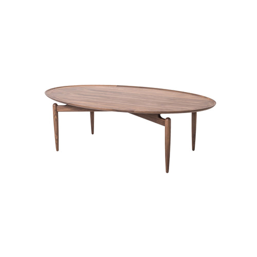 Slow Coffee Table: Oval + Natural Walnut