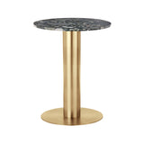 Tube Dining Table: Pebble Marble + Small - 23.6