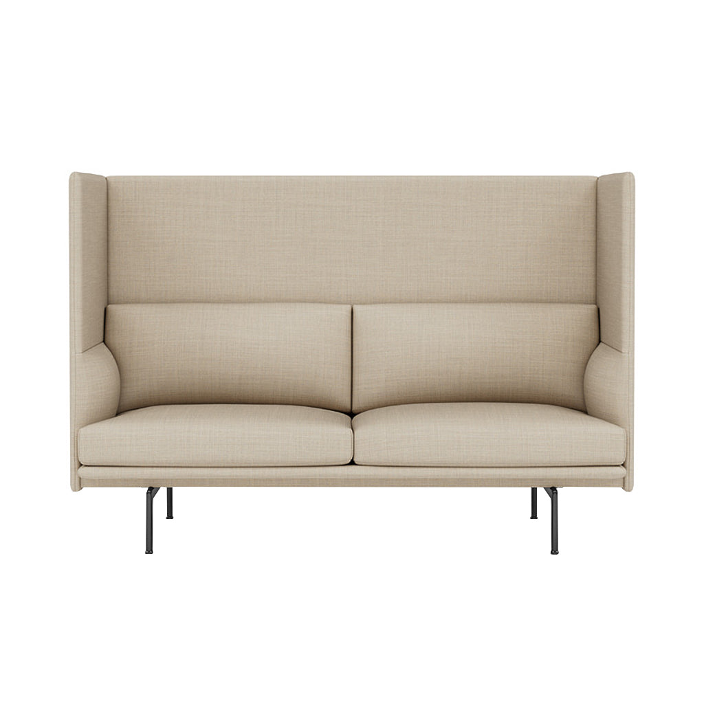 Outline Highback 2-Seater Sofa: Large + Small - 15.7