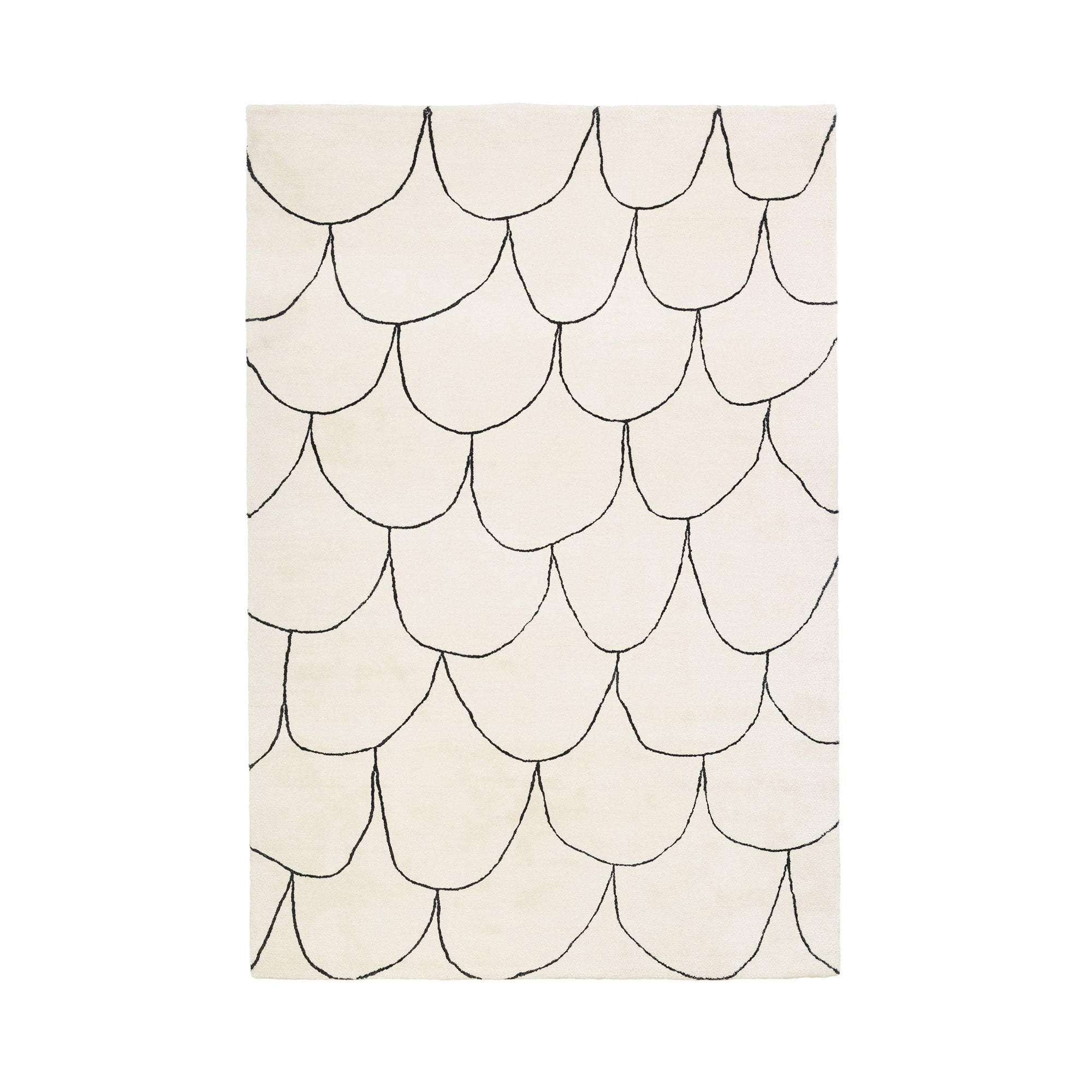 Fish Platinum Rug: Small + White