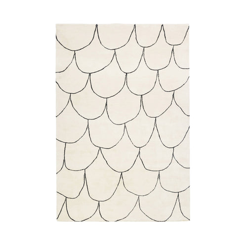 Fish Platinum Rug: Small + White