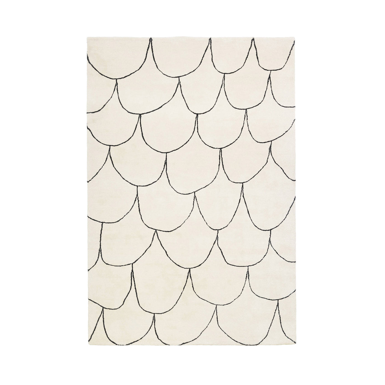 Fish Platinum Rug: Small + White