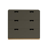 Snow A Storage Unit with Drawers: Taupe + Snow A3 + Natural Oak