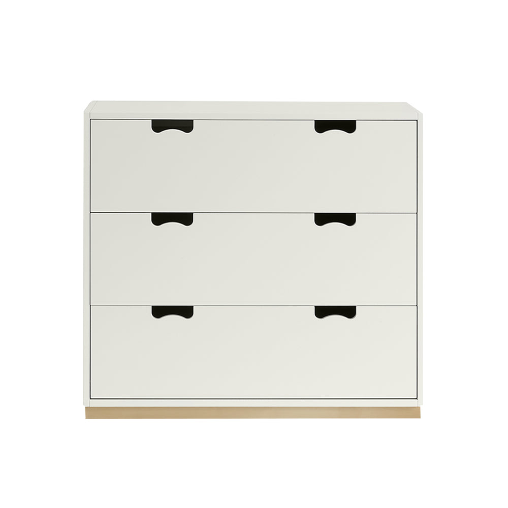 Snow A Storage Unit with Drawers: White + Snow A3 + Natural Oak