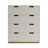 Snow A Storage Unit with Drawers: Light Grey + Snow A + Natural Oak