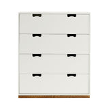 Snow A Storage Unit with Drawers: White + Snow A + Natural Oak