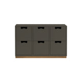 Snow B Storage Unit with Drawers: Taupe + Snow B2 + Natural Oak