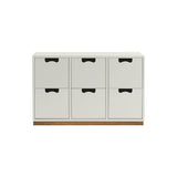 Snow B Storage Unit with Drawers: White + Snow B2 + Natural Oak