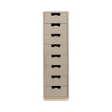 Snow J Storage Unit with Drawers: 8 + Dark Sand 