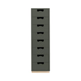 Snow J Storage Unit with Drawers: 8 + Green Khaki