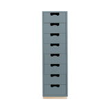 Snow J Storage Unit with Drawers: 8 + Nordic Blue