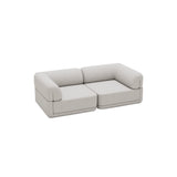 Cube Modular Sofa: Configuration 2 + Chenille Snow White