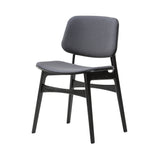 Soborg Chair: Front Upholstered + Black Lacquered