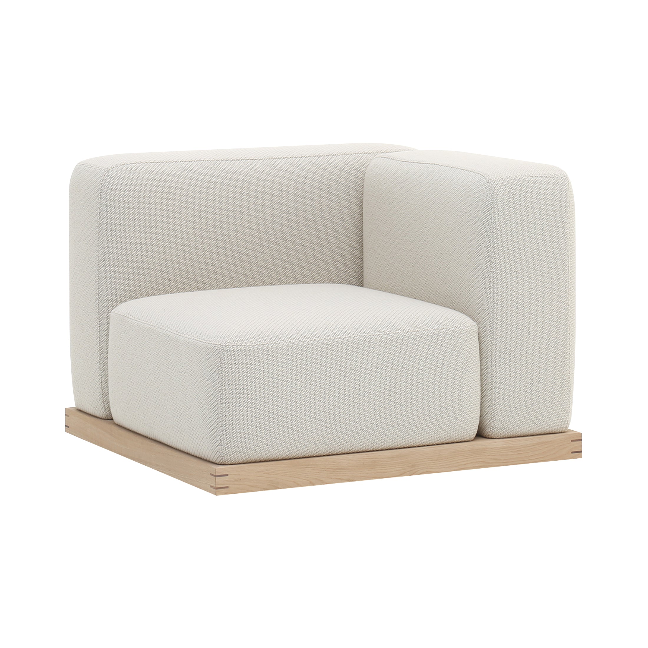Sofa Modules N-S02: Pure Oak + Arm Sofa - Left
