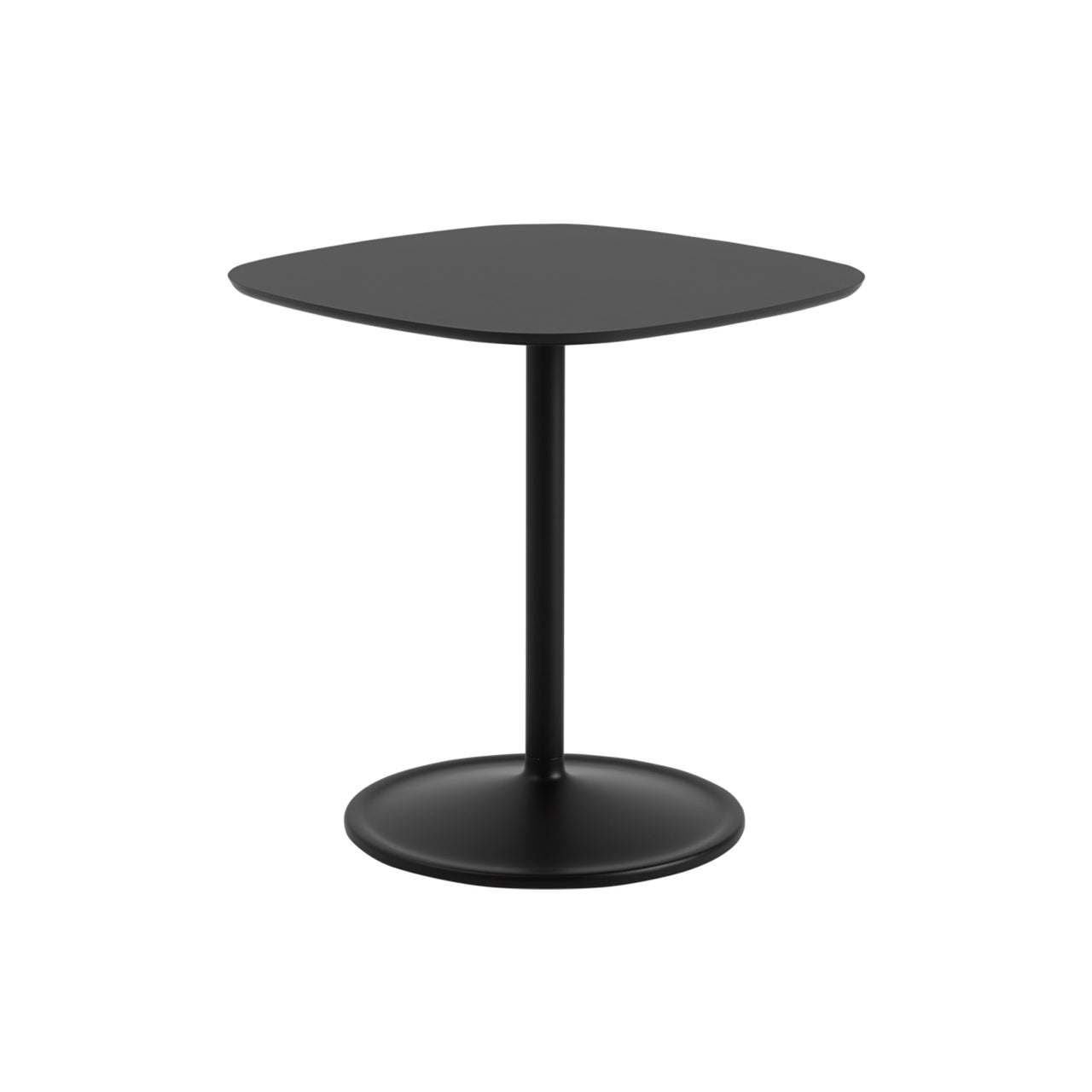 Soft Café Table: Square + Low + Black Nanolaminate + Black