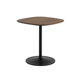 Soft Café Table: Square + Low + Dark Oiled Oak + Black