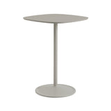 Soft Café Table: Square + Medium + Grey Linoleum + Grey