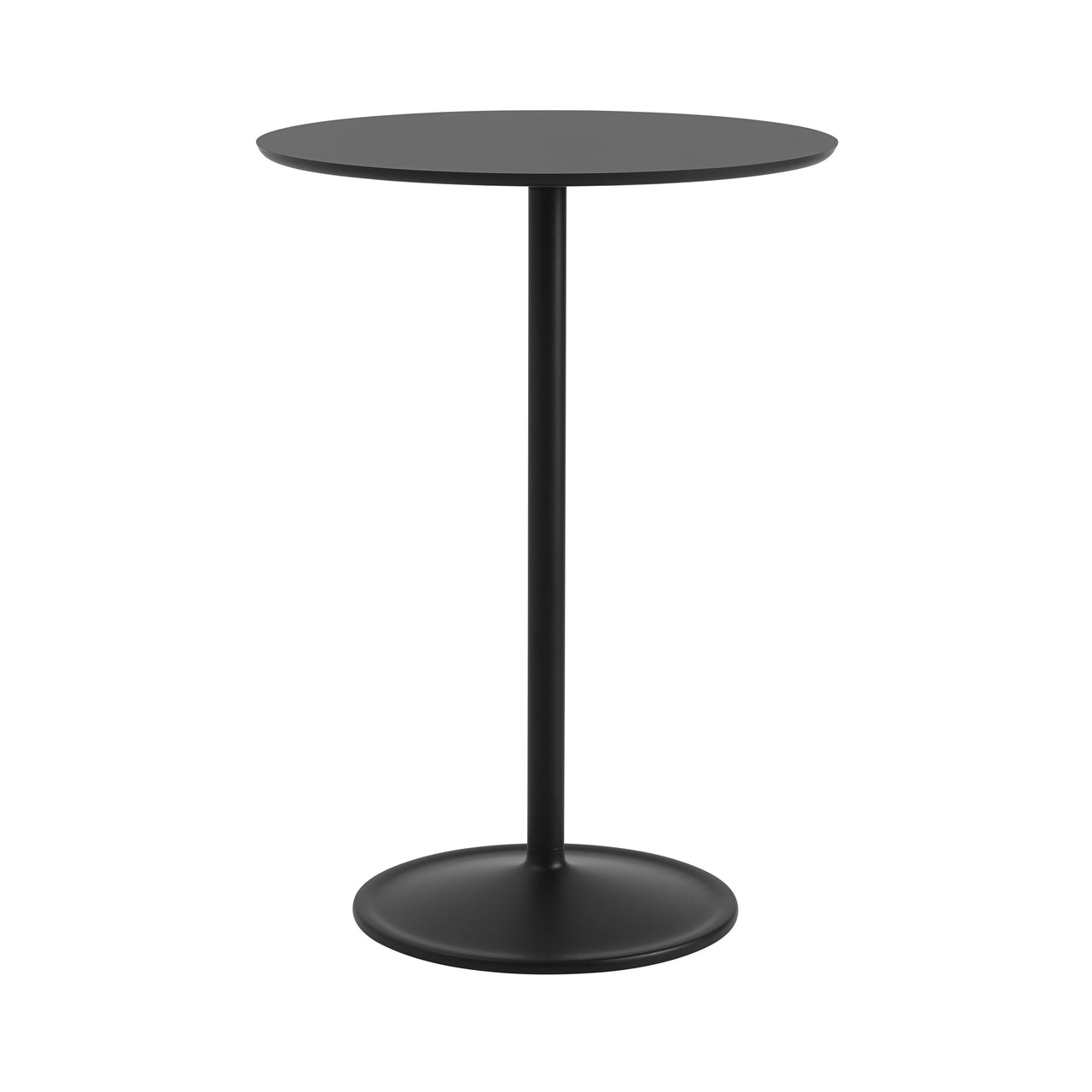 Soft Café Table: High + Black Nanolaminate + Black