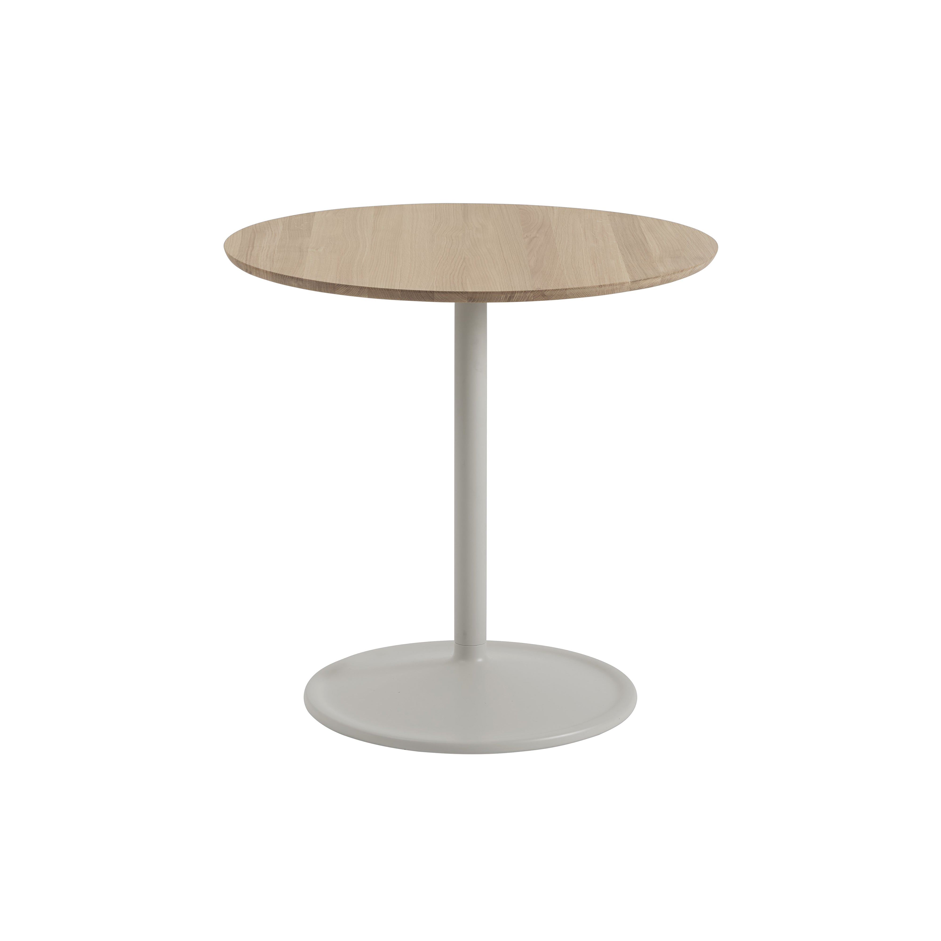 Soft Café Table: Low + Solid Oak + Grey